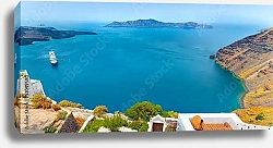 Постер Греция. Санторини. Панорама 2