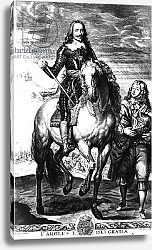 Постер Дик Энтони Equestrian portrait of Charles I, engraved by Pierre Lombart
