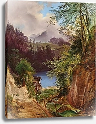 Постер Швеммингер Йозеф Scene on an Alpine Lake