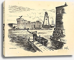 Постер Оортвейн Мартен Gezicht op de zeepfabriek ‘De Adelaar’ te Wormerveer