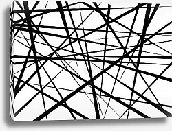 Постер Random chaotic lines abstract geometric pattern