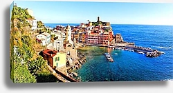 Постер Италия. Чинкве-Терре. Вернацца. Панорамный вид
