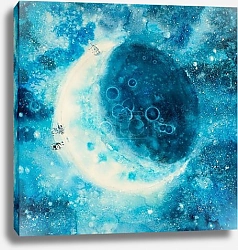 Постер Маленький космонавт на месяце