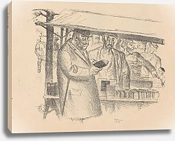 Постер Хенриет Хенк Boekenkraam op een markt