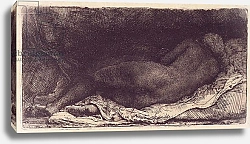 Постер Рембрандт (Rembrandt) Woman Lying on a Bed, 1658