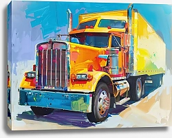 Постер Yellow truck