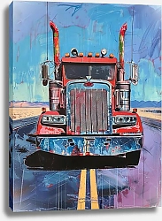 Постер Red truck path