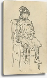 Постер Мигем Юджин Ван Een meisje zittend op een stoel.
