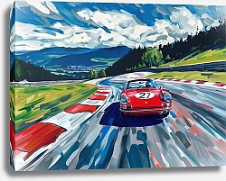 Постер Porsche on the road to victory