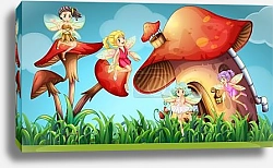 Постер Феи в грибном саду