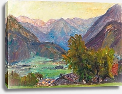 Постер Модерсон Отто Blick ins Ostrachtal mit Hintersteiner Bergen