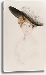 Постер Хеллеу Поль Portrait de femme au chapeau