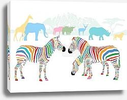 Постер Цвета диких животных в саванне