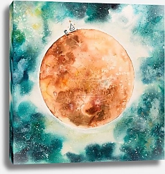 Постер Маленький космонавт на луне