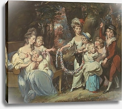 Постер Гарднер Дэниэль Mrs. Justinian Casamajor and Eight of her Children