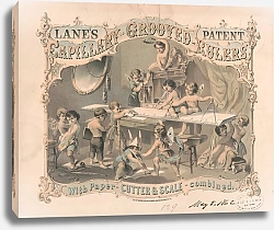 Постер Сарони, Мэйджор & Кнапп Запатентованные линейки с капиллярными канавками Lanes. С комбинированным резаком для бумаги и шкалой