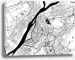 Постер План города Нанкин, Китай