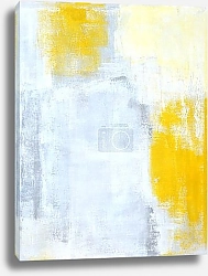 Постер Бело-желтая абстракция 1