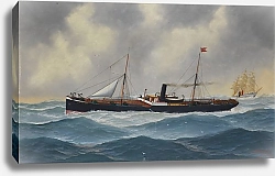 Постер Мурман Джон-Генри Het stoomschip ‘Ben Macdui’ op woelige zee