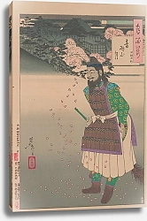 Постер Еситоси Цукиока Mount Otowa moon