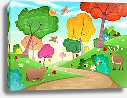 Постер Животные в лесу