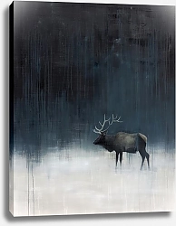 Постер Elk in the night