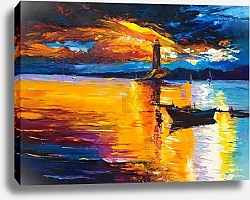 Постер Закат над морем