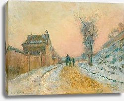 Постер Лебур Альбер Телега в снегу, по дороге в МОН-Гарган