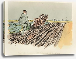 Постер Гут Пол Septembre 1918, Prisonnier allemand labourant près de Pontoise