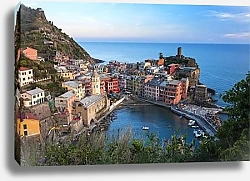 Постер Италия. Чинкве-Терре. Вернацца. Крыши