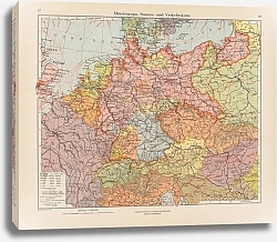 Постер Фридрих Эрнст Mitteleuropa, Staaten- und Verkehrskarte