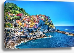 Постер Италия. Чинкве-Терре. Панорамный вид