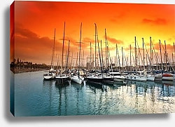 Постер Испания. Барселона. Марина