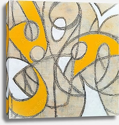 Постер Бело-желтая абстракция 2