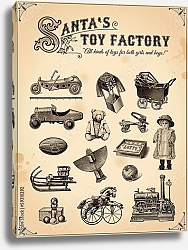 Постер Коллекция старинных игрушек