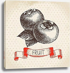 Постер Иллюстрация с хурмой