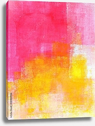 Постер Жёлто-розовая абстракция