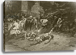 Постер Школа: Испанская 19в. The Spoliarium, after a painting by Juan Luna, from 'Album Artistico', published c.1890