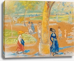 Постер Глакенс Уильям Джеймс Женщина с зонтиком на Вашингтон-сквер