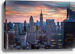 Постер Манхэттен на закате, Нью-Йорк