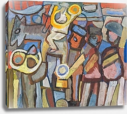 Постер Блондер Саша Композиция с дефилирующими