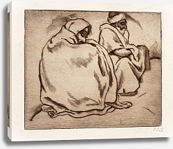 Постер Орлик Эмиль Araber sitzen gegen eine Wand