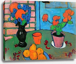 Постер Явленский Алексей Натюрморт С Цветами И Апельсинами