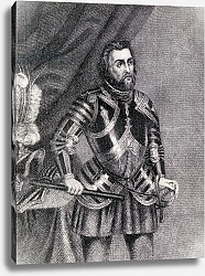 Постер Школа: Испанская 19в. Hernan Cortes, Marques del valle de Oaxaca