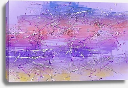 Постер Фиолетовый фон с цветными мазками и брызгами краски