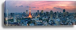 Постер  Панорама Токио ночью