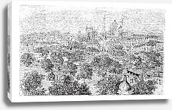 Постер Delhi in India, vintage engraving