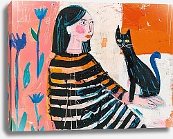 Постер A girl and her black friend