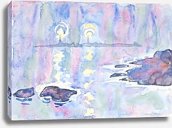 Постер Такер Аллен Акварель № 73, Голубая и Лавандовая