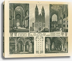 Постер Архитектура №15: интерьеры готической церкви 1